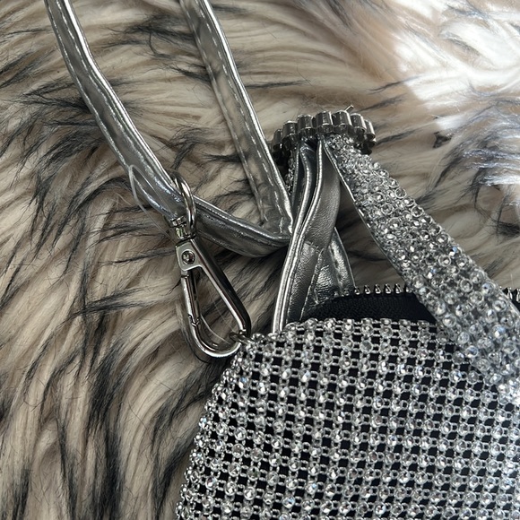 NWT Urban Expressions Rhinestone All Over 2 Strap All Evening Bag. - Picture 3 of 11